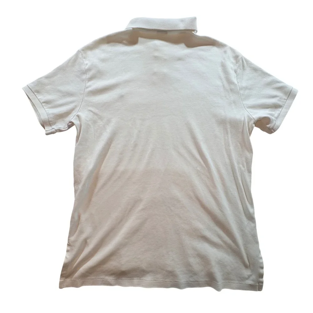 Polo Ralph Lauren Polo Shirt Mens Large Custom Fit White Cotton Short Sleeve - Picture 3 of 8
